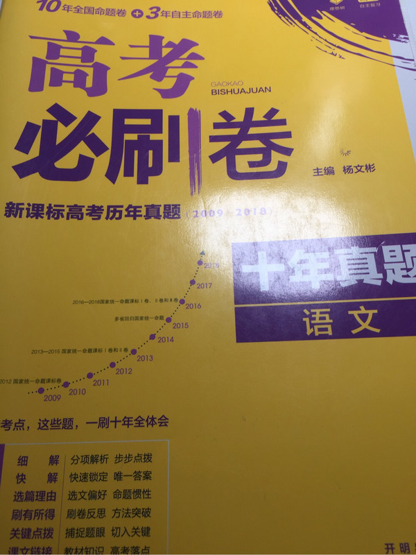 理想树2019新版 高考必刷卷十年真题 语文 2009-2018真题卷 67高考复习辅导用书