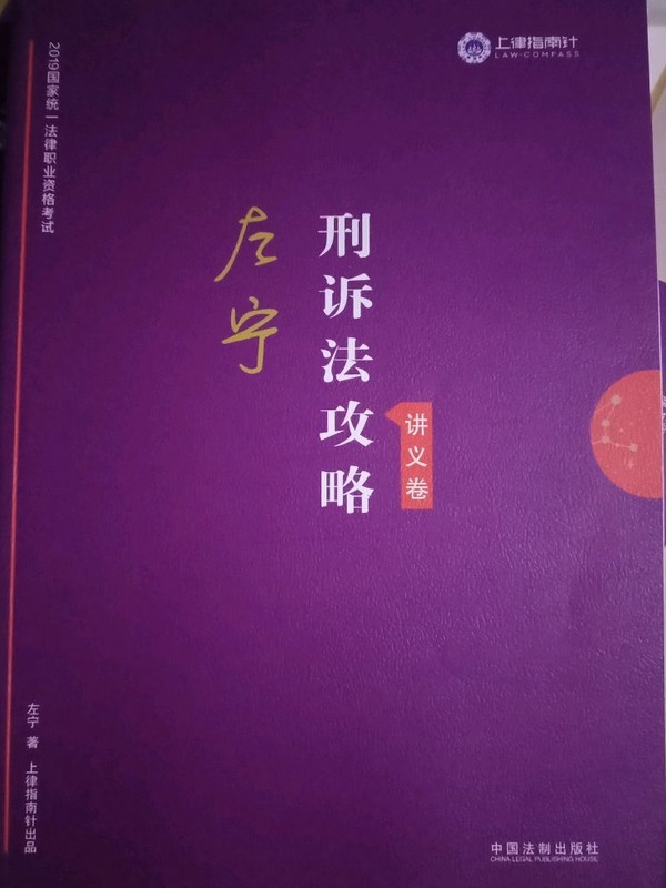 司法考试2019 上律指南针 2019国家统一法律职业资格考试：左宁刑诉法攻略·讲义卷