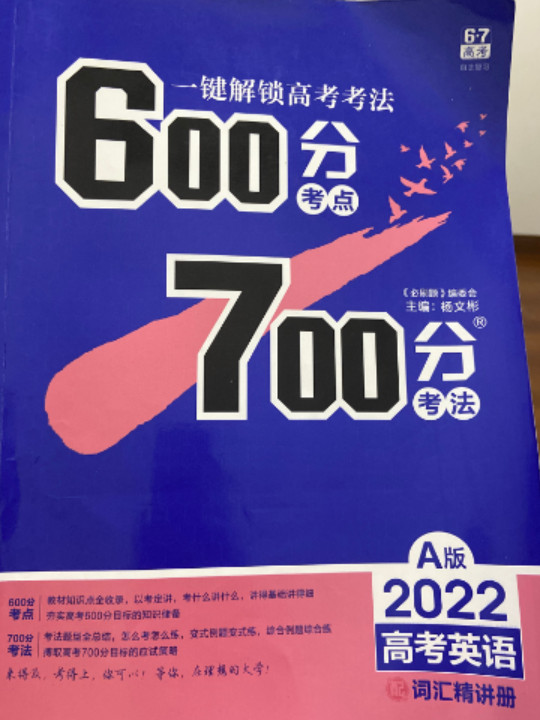 理想树 67高考 600分考点700分考法 2019A版 高考英语 高考一轮复习用书