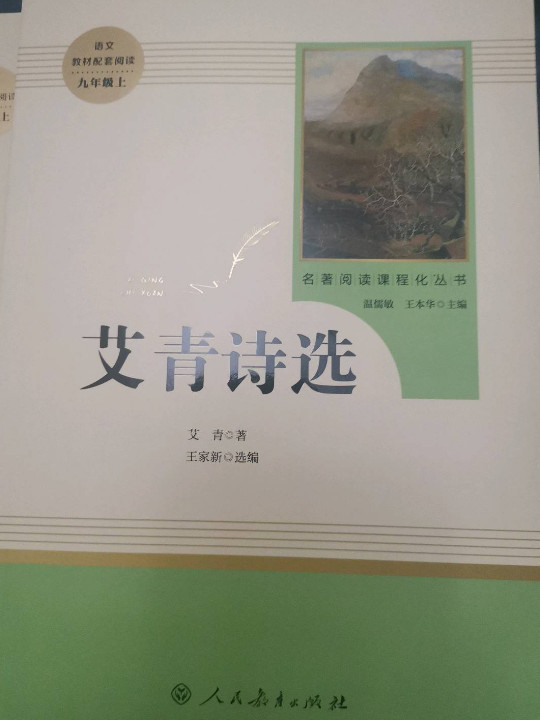 艾青诗选 九年级上 人教版名著阅读课程化丛书 教育部统编教材推荐必读书目 人民教育出版社