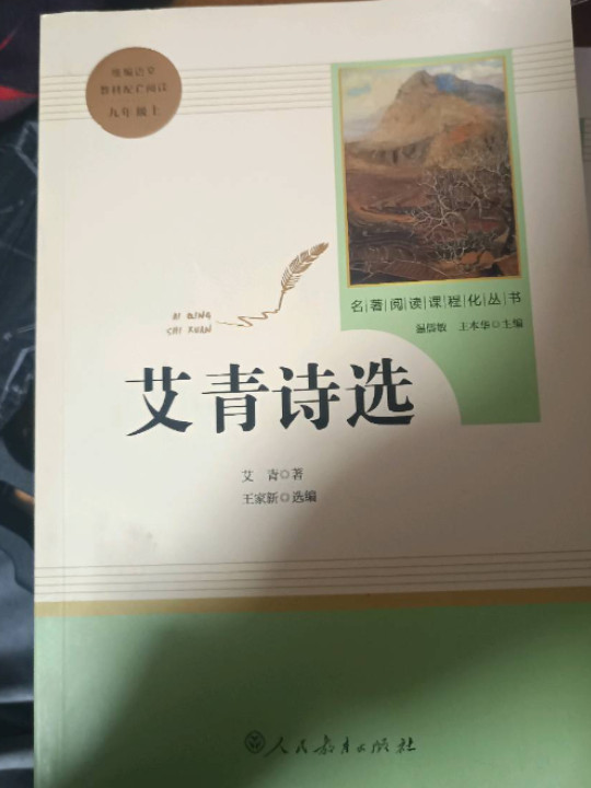 艾青诗选 九年级上 人教版名著阅读课程化丛书 教育部统编教材推荐必读书目 人民教育出版社